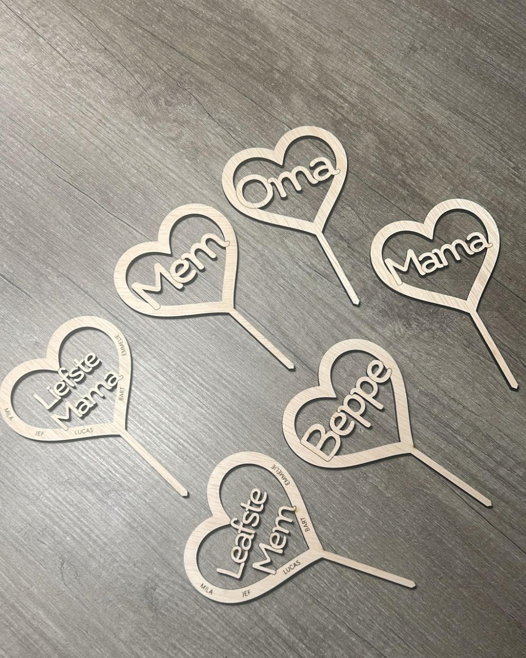 Houten Hart Gepersonaliseerd – Perfect voor Moederdag!