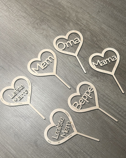 Houten Hart Gepersonaliseerd – Perfect voor Moederdag!
