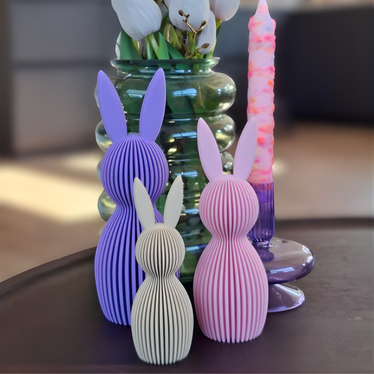 Decoratieve Design Paashaas - Set van 3