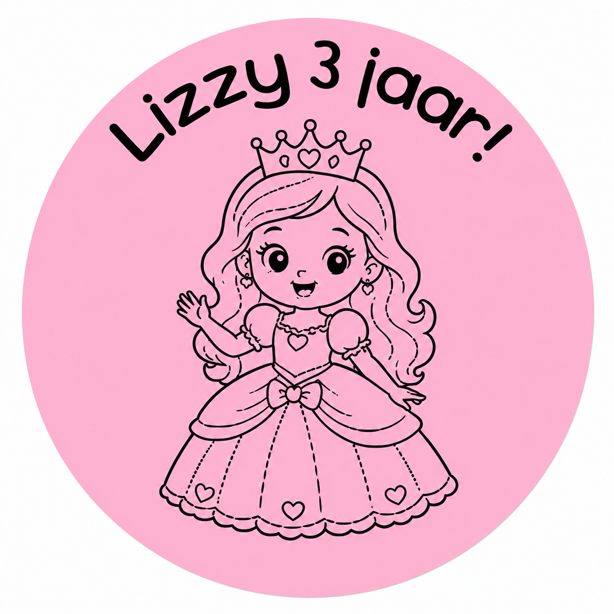 10 Gepersonaliseerde Stickers | Prinses