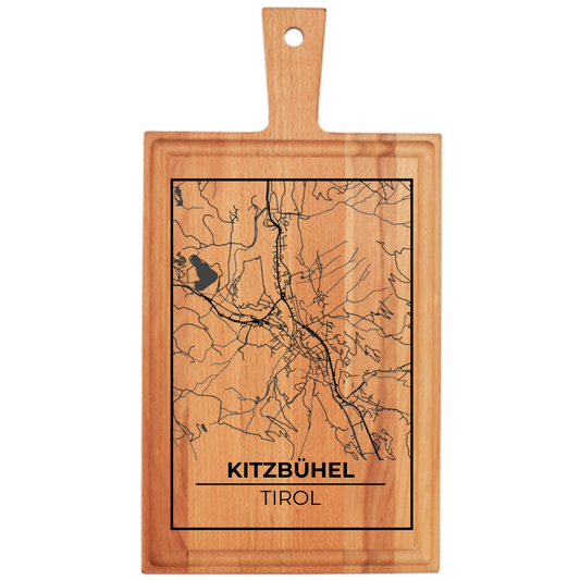Borrelplank met Plattegrond  39x20 cm | Kitzbühel (Tirol)