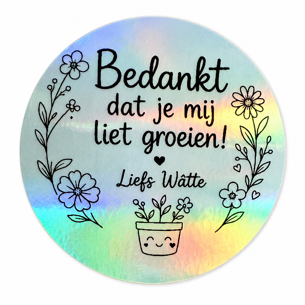 10 Gepersonaliseerde Stickers | Bedankt dat je mij liet groeien!