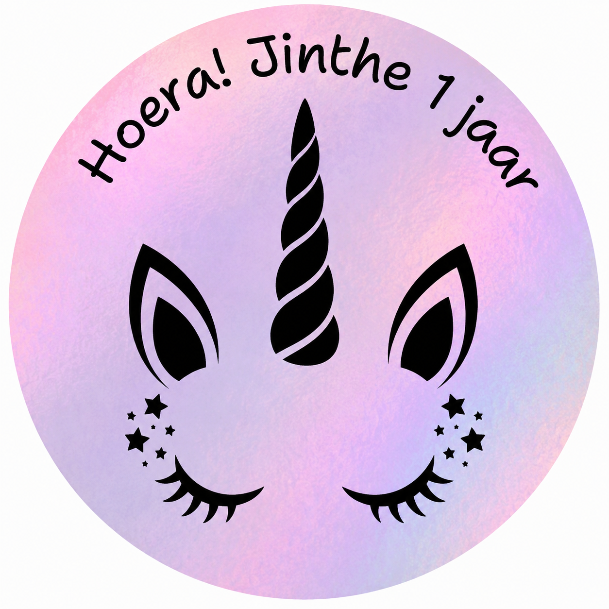 10 Gepersonaliseerde Stickers | Unicorn Hoofd