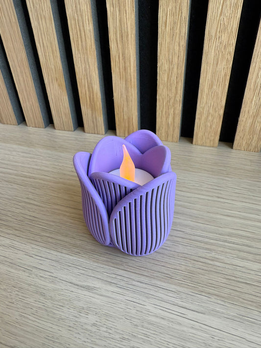 Decoratieve Tulp met LED waxinelichtje