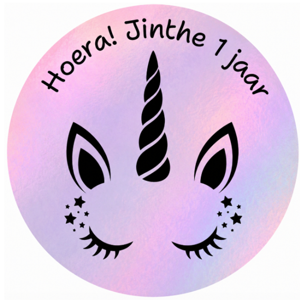 10 Gepersonaliseerde Stickers | Unicorn Ogen